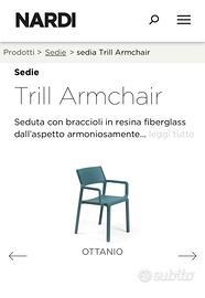 Sedia da Giardino/Esterno NARDI Trill Armchair