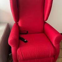 Poltrona relax formaflex rossa