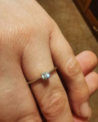 Anello solitario Recarlo oro bianco 18 carati