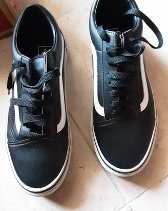 scarpe vans in cuoio nero