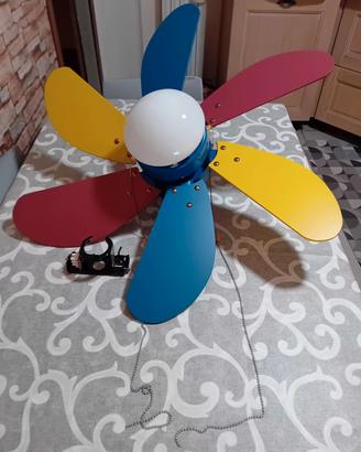 Lampadario con ventilatore.