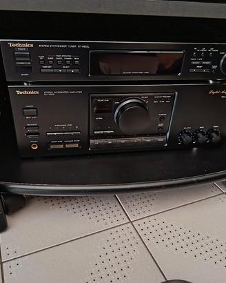 2 pezzi technics ampli +radio + telecomando