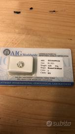 Diamante naturale 1 ct certificato blisterato