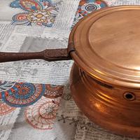 Antico scaldaletto in rame