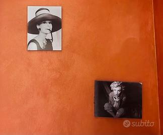 quadri di marilyn monroe e Audrey Hepburn