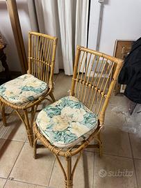 4 Sedie bamboo