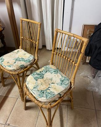 4 Sedie bamboo