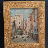 Ciro Canzanella, dipinto olio su legno 