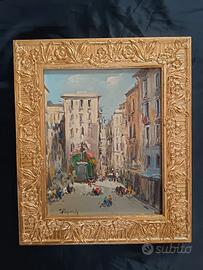 Ciro Canzanella, dipinto olio su legno 