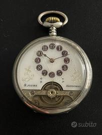 Hebdomas 8 Jours argento 800 carica manuale