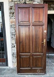 Porta blindata in legno massello 90x210, sinistra