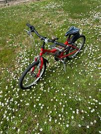 Bicicletta bambino 6-10 anni rossa