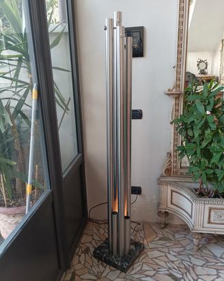 Attaccapanni in acciaio con luce, anni 70