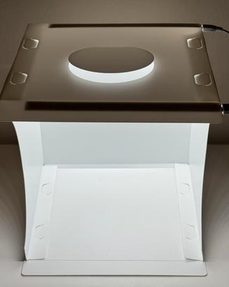 Light box set fotografico portatile con 6 sfondi