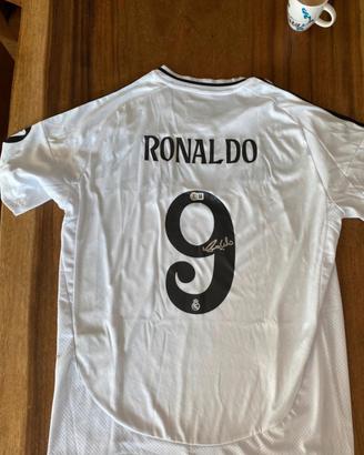 Maglia Ronaldo Real autografata COA Beckett