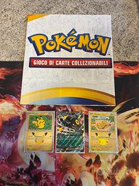 3 carte Pokémon (Pikachu + EX) 30 anniversario