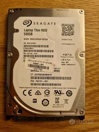 HDD SEAGATE 500 GB  per laptop