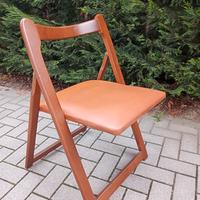 Sedia pieghevole legno e sky ecopelle