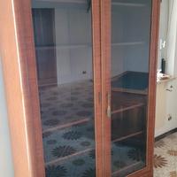 Vetrinetta/libreria del 1900 in legno di noce