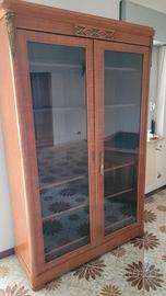 Vetrinetta/libreria del 1900 in legno di noce