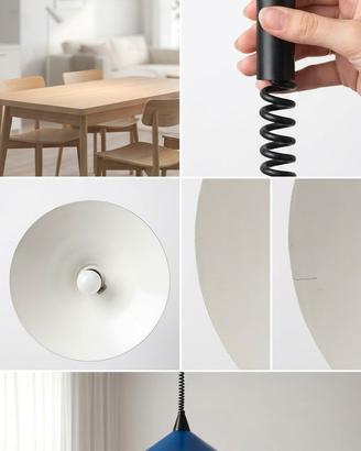 Lampada s sospensione Vintage IKEA Lys 3 Blu 