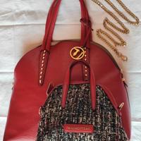 Trussardi Jeans Aspen borsa bordeaux con pochette