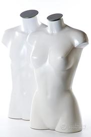Manichini Uomo Donna bianchi - Testa piana Inox