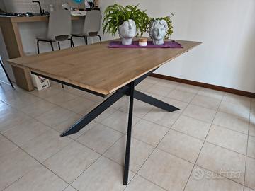 Tavolo WIZZARD 160x90 Allungabile – Rovere e Metal