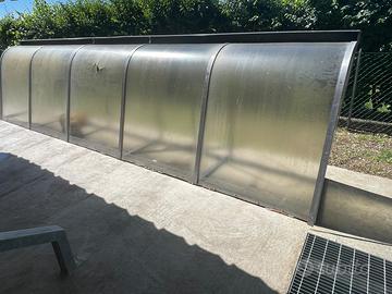 Pensilina in acciaio inox calandrato