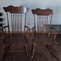 sedie a dondolo in legno