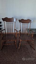 sedie a dondolo in legno