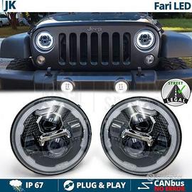 FARI LED Per JEEP WRANGLER JK Angel Eyes OMOLOGATI