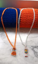 Coppia collane pupini  nativi indiani d'America 