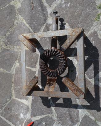 treppiede a gas con caldaio in rame