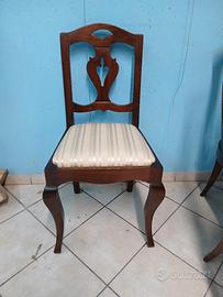 Sedia in noce del 1800