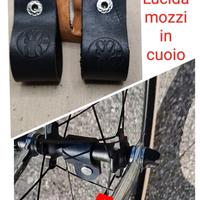 lucida mozzi per bici epoca vintage in cuoio 