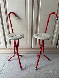 2 Sgabelli pieghevoli ULISSE design IVAN LOSS 1980