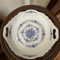 Piatto in porcellana motivo floreale vintage '70