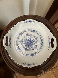 Piatto in porcellana motivo floreale vintage '70