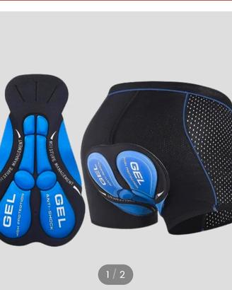 pantaloncini ciclismo gel misura l