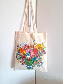 tote bag personalizzata dipinta a mano 