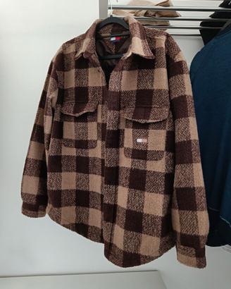Giacca Camicia Tommy Jeans Fleece Sherpa a Quadri 