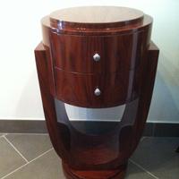 Comodino in legno laccato, Stile Déco