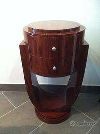 Comodino in legno laccato, Stile Déco