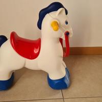 Cavallo chicco a dondolo e a spinta