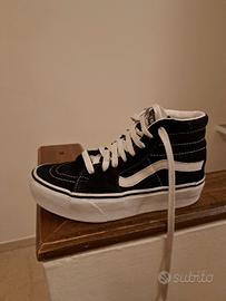 Vans platform 34,5 -21,5 cm - nera e bianca