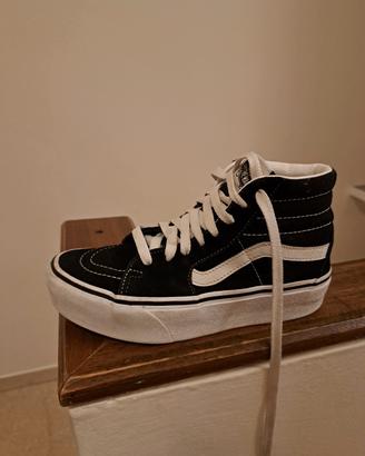 Vans platform 34,5 -21,5 cm - nera e bianca