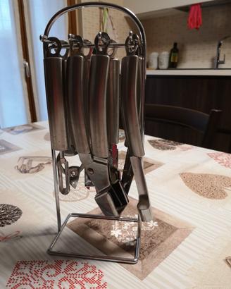 set per cucina acciaio