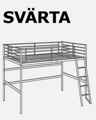 Letto a soppalco IKEA SVARTA