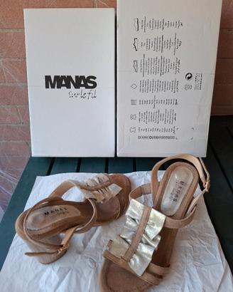 Sandali donna pelle Manas - Made in Italy - 